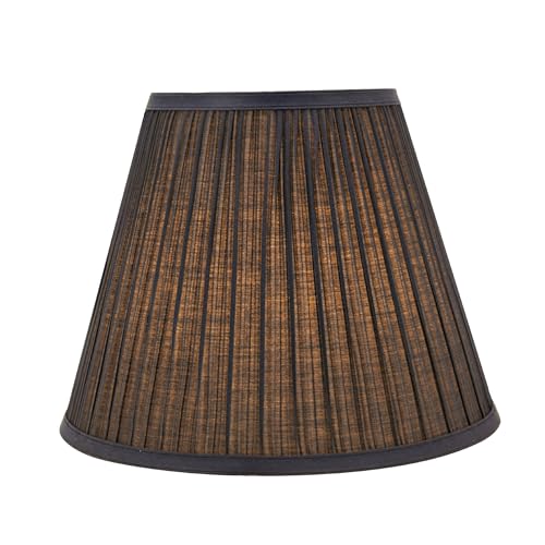 Image of Aspen Creative 33051A, Hardback Empire Transitional Spider Lamp Shade, Mushroom Pleated Stone Blue, 7 inch Top x 13 inch Bottom x 10 inch Slant