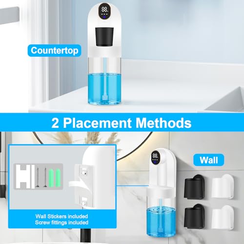 Image of Automatic Mouthwash Dispenser for Bathroom, 20.29 oz Touchless Smart Wall-Mounted Mouth Wash Dispensers, 4 Magnetic Cups, 4 Dispensing Modes, Hands-Free Bathroom Accessories for Home Kids Family-White