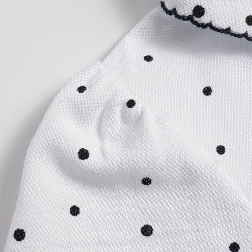 Toddler Girls Summer Tops Peter Pan Collar Short Sleeve T-Shirt4