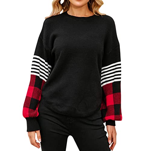 Pull en polaire noir unisexe à col rond et maille torsadée pour hiver