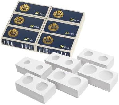 Cardboard Coin Holder 100-Pack S Flips For Kennedy Half Dollars - 31.5mm Size Kennedy Half Dollar Flips - Foto 2