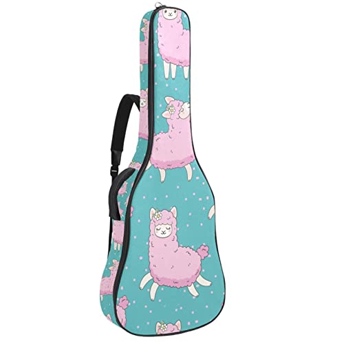 Sac à dos guitare acoustique imperméable 42.9x16.9x4.7 in avec motif crânes Couleur 4 et organiseur