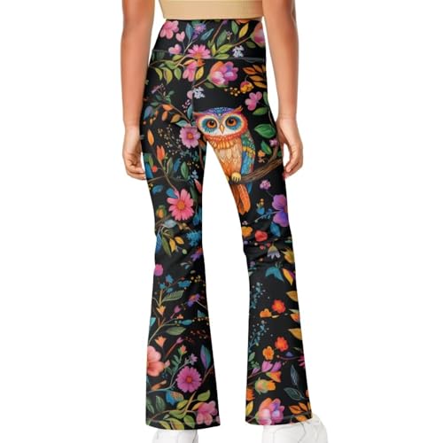 Image of Girls Flare Leggings 5-14T Cute Bell Bottoms for Girl Yoga Pants for Gym