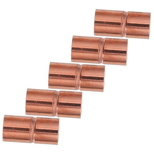 ERINGOGO 5pcs Copper Couplings for Systems Rolled Tube Stop Welding Joints for Reliable Projects and Leak Connection
