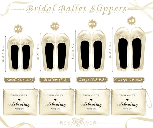 Image of Cuffbow Wedding Foldable Flats Dancing Shoes Bulk Women's Roll up Ballet Flats Wedding Party Slippers for Bridesmaids Guests
