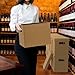 NUMINA 2 Pack Wine Shipping Boxes with Dividers, 12-Bottle Corrugated Moving and Storage Box for Wine, Champagne or Glass Bottles, Heavy-Duty Cardboard Cartons for Fragile Items