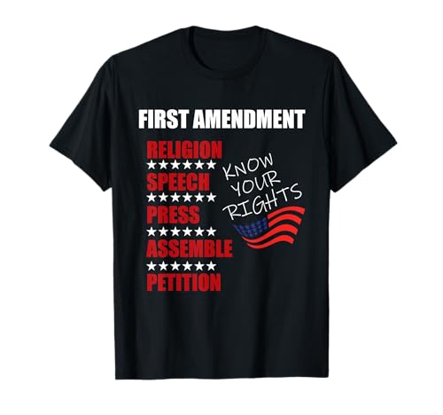 First Amendment Rights Audit United States Constitution Flag T-Shirt