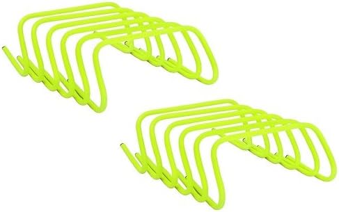 CW 12 x PVC Hurdles -6 Inches Ultra Durable, All Purpose, Speed Training,Agility,and Plyometric Hurdles (Set of 12) Support All Sports Soccer Football, Basketball,Volleyball,Tall Long Hurdle