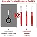 Anglekai 30+4P Terminal Pin Removal Tool Kit, Electrical Connector Depinning Tool Terminal Pin Extractor Kit Wire Release Tool for Car Household Devices (Red)