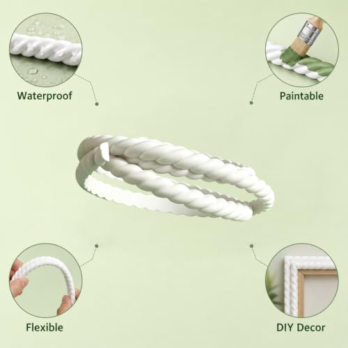 Molduras decorativas pared para renovar espejos y muebles de baño o cocina con friso PVC 7