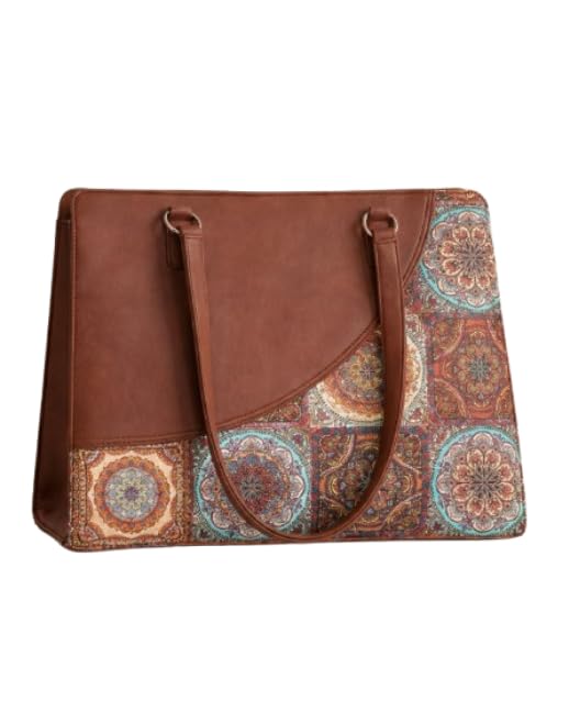 Women's Handcrafted Vegan Leather Office Bag and Chain Wallet Combo | Office Bag| Laptop Bag| Classic Wallet-image-17