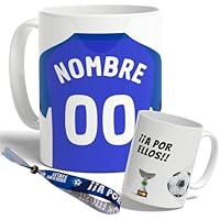 DEREGALOOS Taza Personalizada con nombre de Fútbol Getafe. Tazas