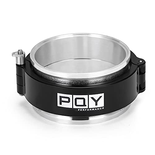 PQY 3.5 Inch Quick Release V Band Clamp with Flange Aluminum Quick Connect Intake Intercooler Pipe HD Clamp