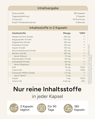 90 PROSTA PLUS Kapseln - 14fach Prosta Komplex Kapseln - plantomol® – Ansicht 5