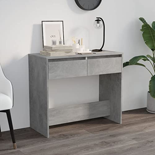 homiuse Table Console 89x41x76.5cm Table d'appoint Gris Béton Table d'entrée Console Meuble Design Accrocheur Table Salon Basse pour Couloir Bureau Bout de Canapé Aggloméré de Qualité