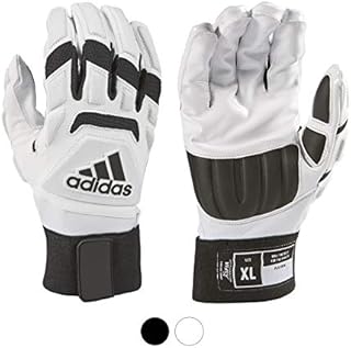 adidas Freak MAX 2.0 Padded Lineman Football Gloves, White, X-Large - Premium Football Gear
