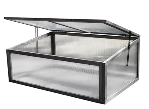 tradefirst Wooden Cold Frame Greenhouse With Transparent Polycarbonate Sheets Outdoor Gardening Cold Frames For Flower Seed Propagation Great For Any Size Garden Or Patio Area