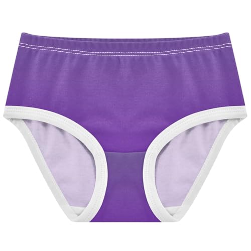 Joisal Violet Purple Gradient Ombre Toddler Underwear Floral 2t Cotton Panties for Girl Print Kids Briefs Undies