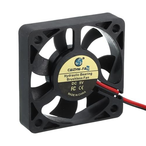 sourcing map 3D Printer 5010 Cooling Fan, 5V 5116RPM 50 x 50 x 10 mm Hydraulic Bearing XH2.54 Extruder Cooling Fan with 
