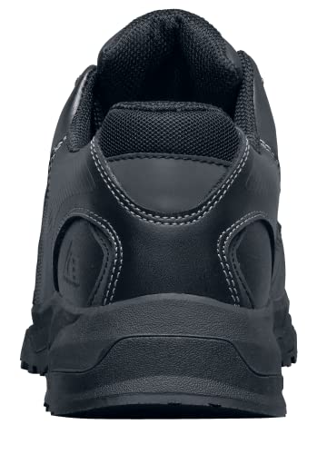 Image of Shoes for Crews Piston Low and Mid, Men's, Women's, Unisex Soft Toe Slip Resistant Work Shoes, Water Resistant, Black