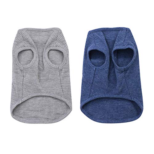 Yaodhaod 100% Cotton Dog Shirt Summer Lightweight Pet T-Shirts Soft Breathable Stretchy Cats Dogs Tee Shirt Minimalist Tank Top Sleeveless Vest Dog Apparel For Medium Small Dog Clothes(2Pack) (Xl) #TOP2
