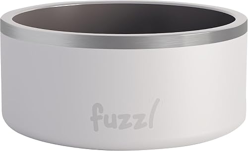 Fuzzl Titan Cuenco para Perros 20 cm Acero Inoxidable con Base Antideslizante