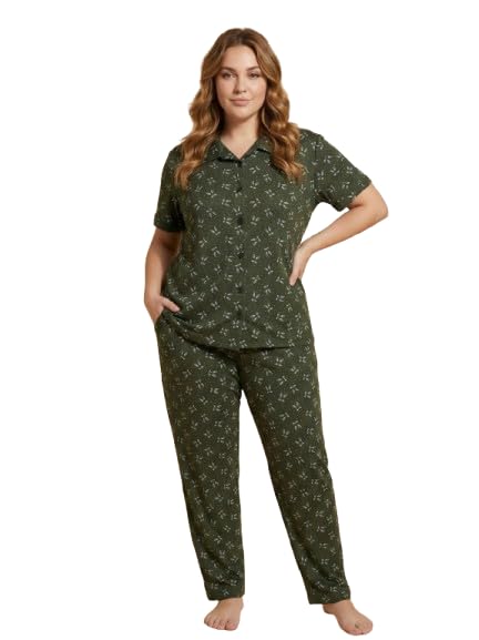 xenios | Printed Cotton Blend Night-Suit-C9-GREEN-picture-2