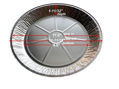 Handi-Foil 12" Extra-Deep Aluminum Pie Pan - Disposable Baking Plate Tin (Pack of 50)