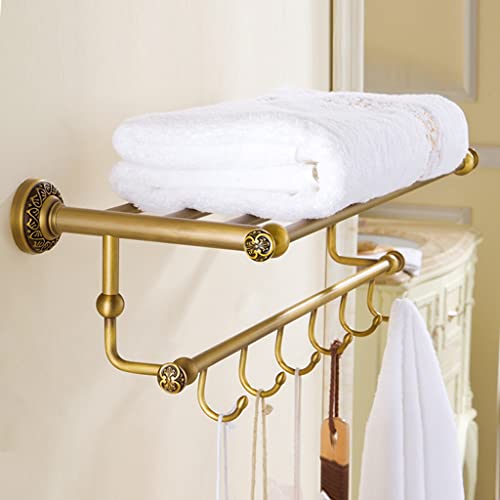 Porte-serviettes de bain antique européen en cuivre pour une ambiance spa à la maison