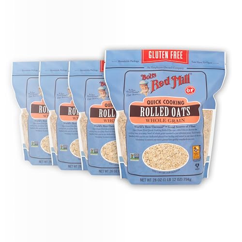 Bob's Red Mill Gluten Free Quick Cooking Rolled Oats, 28oz (Pack ...