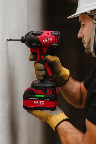 Image of KAITO 48V Cordless Drill Driver Set | Without Torque, Easy-Attachable Bit System | 2 Big Li-Ion Batteries | Powerful Handheld Electric Screwdriver Tool for Home & Professional Use