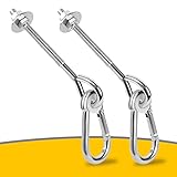 Poprkdre Schaukelhaken 2 St. mit Karabiner für Schaukelbalken I M10 x 190 mm Haken für Schaukel Holz…