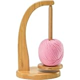 NECBAOA Porte Fil en Bois pour Tricot, Dérouleur de Laine, Yarn Winder Support Magnétique Rotatif, Porte-Bobines de Laine, Support pour Accessoires de Crochet et de Tricot, Accessoires Crochet