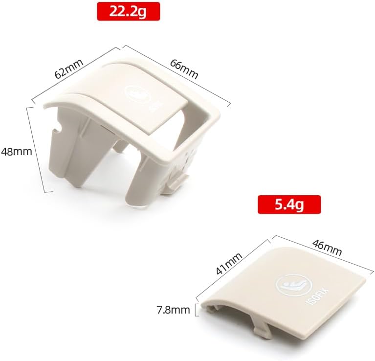Rear Child Seat Anchor Safety ISOFIX Cover Restraint for BMW X5 G05 Car Rear Seat Hook Buckle Cover Plate 2019-23 Accessories (White-Cover)