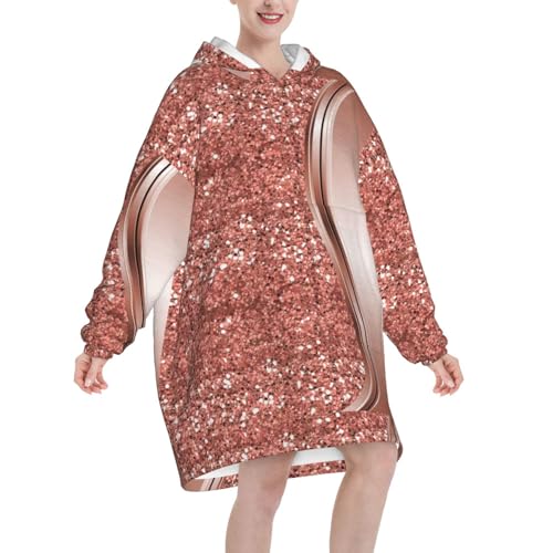 Sweat plaid à capuche rose doré le cadeau cocooning idéal - 2