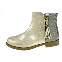 Buckle My Shoe Girls Tassel Ankle Boots UK 8 Gold