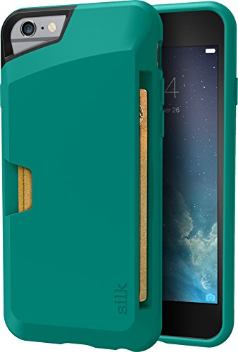 Smartish iPhone 6/6s Wallet Case - Wallet Slayer Vol. 1 [Slim + Protective] Credit Card Holder for Apple iPhone 6s/6 (Silk) - Pacific Green