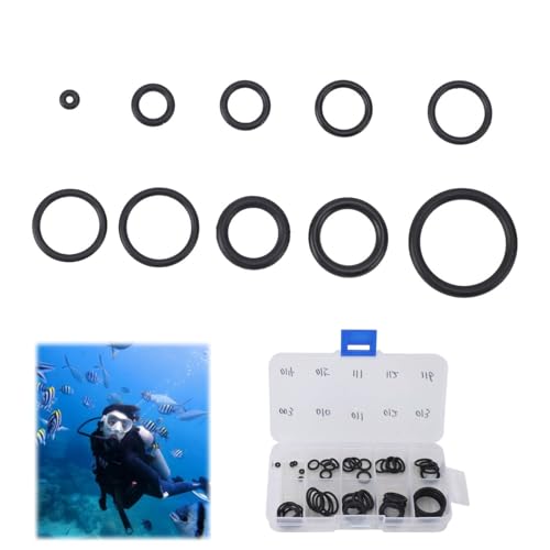 Tissting Kit de Juntas Tóricas de Buceo, Set Completo de 10 Tamaños en Plástico Resistente para Reparación de Equipos de Buceo y Snorkel, Caja Transparente para Fácil Transporte y Selección Tissting Kit de Juntas Tóricas de Buceo, Set Completo de 10 Tamaños en Plástico Resistente para Reparación de Equipos de Buceo y Snorkel, Caja Transparente para Fácil Transporte y Selección