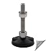 Produktbild Schwaderer Maschinenfuß/Stellfuß/Nivellierfuß/Gelenkfuß, höhenverstellbar KFEB 80 (M12x80), Ø 79mm, Gewinde M12, Länge 80mm, Kunststoff/Edelstahl, Gewinde von M8-M30