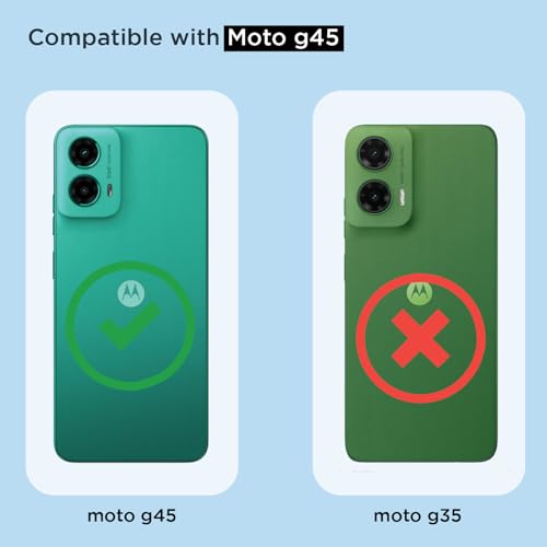 Image of Amazon Basics Back Cover for Motorola Moto G45 5G Mag-Safe Shockproof PC + TPU Protective Case Magnetic Support Bumper Case (Transparent Mag-Safe)