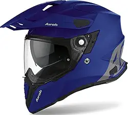 Capacete Airoh Commander Azul Fosco Big Trail Off Road Moto