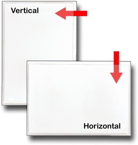 StoreSMART® - 5 x 7 inches Full-Back Magnetic Pockets for Refrigerator or Locker - 25-Pack - Open Long Side - H32305-25