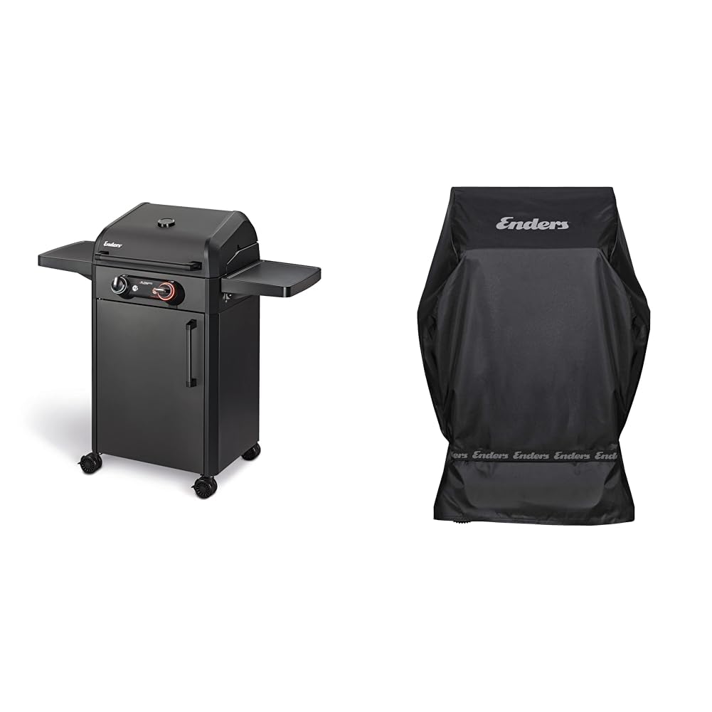 Enders Elektrogrill eFLOW PRO 2 TURBO SHADOW, Gussrost SWITCH GRID & Premium Wetterschutzhülle für Enders Grill BROOKLYN Next 2+3, eFLOW PRO 2