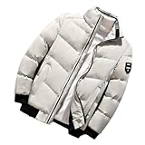 [YJSO] ダウンジャケット メンズ 4XL ブランド ダウンジャケット メンズ 中綿 ジャケット 中綿 ブルゾン メンズ ジャケット 白 アウター メンズ オフホワイト 暖かい あったか 大きいサイズ 防寒着 冬 冬服 冬物 秋冬 メンズファッション お兄系 オラオラ系