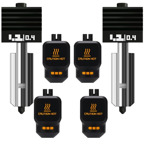 2PK 0.4mm Universal Standard Nozzle for Bambu Lab P2S/X2D/H2D/H2C/H2S/A1 Hotend Hardened Steel WearResistant Stable Extrusion LeakFree for Bambu P2S Nozzle for Bmabu lab 3D Printer Accessories
