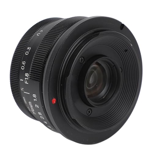 25mm F1.8 APS C Obiettivo da Ritratto Ad Ampia Apertura Obiettivo Fisso per Fotocamera con Messa a Fuoco Manuale per Attacco FX X T1 XA1 X E2 X M1 X Pro2 Nero