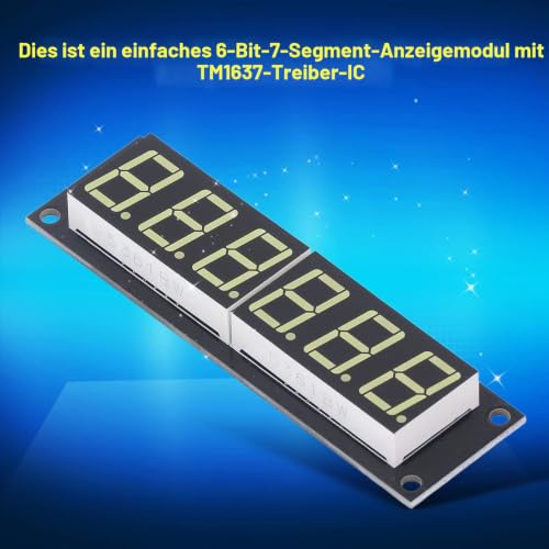 7-Segment-Anzeigemodul, 0,56-Zoll-LED-Anzeige, Digitale Röhre, 6-stellig, 7-Segment-Dezimalzahl, TM1637, Digitales Anzeigemodul, Optoelektronische Anzeigen