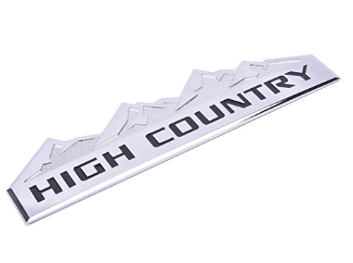 Image of Aimoll Country Emblem,for Badges Door Tailgate 3D Nameplate for Chevrolet Silverado 1500 2500HD Sierra 3500HD (1pc Chrome)