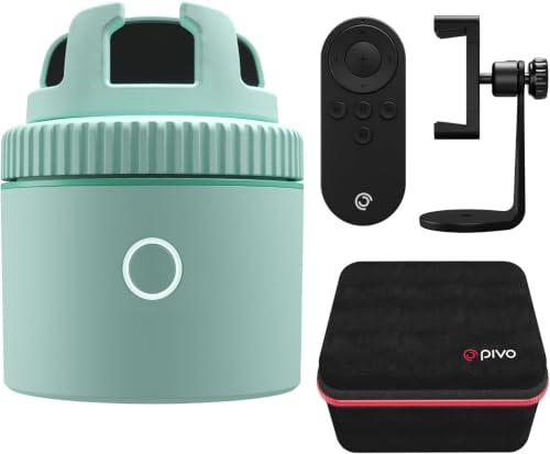 Image of Pivo Equestrian Starter Pack Auto Tracking Phone Holder, Face, Body & Horse Tracker, 360 Rotation, 6 Speed, Stand for Video Recording (Green)