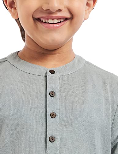Image of Amazon Brand - Jam & Honey Regular Boys Kurta Sets (AW21KPJF01 Grey 11-12 Years)